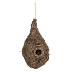 Til Fugle & Småvildt^Fuglerede, Strå, 30x16x16 cm, Naturlig