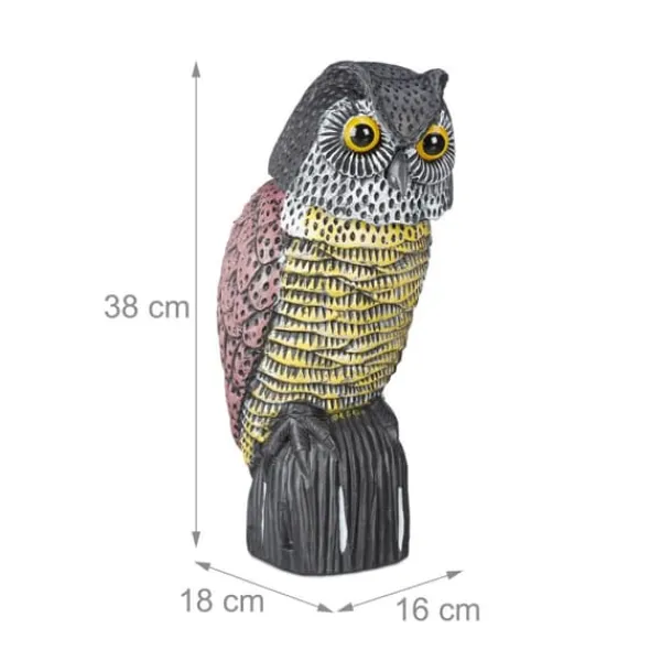 Outlet Fugleskræmsel Ugle Dekoration, 38x16x18 cm, Sort Insektmiddel & Dyreafvisende Middel
