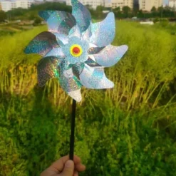 Vinddekoration^Fuglevindmølle Udendørs Fugleafvisende PinWheels Reflekterende Vindmølle Fugleafvisere