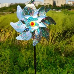 Vinddekoration^Fuglevindmølle Udendørs Fugleafvisende PinWheels Reflekterende Vindmølle Fugleafvisere