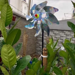 Vinddekoration^Fuglevindmølle Udendørs Fugleafvisende PinWheels Reflekterende Vindmølle Fugleafvisere