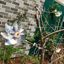 Vinddekoration^Fuglevindmølle Udendørs Fugleafvisende PinWheels Reflekterende Vindmølle Fugleafvisere