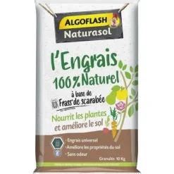 Gødningsmidler^Fullt 100% naturlig gödningsmedel baserad på Scarab Fass - Algoflash Naturasol - 10 kg