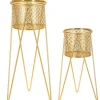Krukker & Plantebeholdere^FURNLUX GRYDELAPPER NAT GULD 21CM (2 STK.)