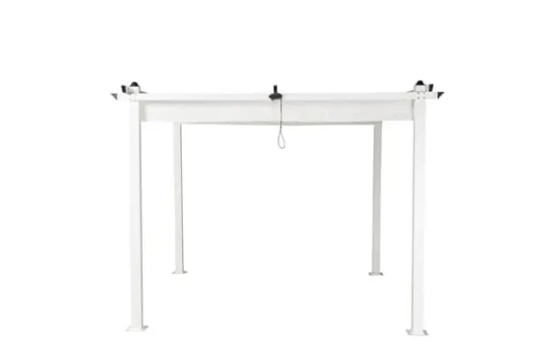 Clearance FURNLUX UDENDØRS PERGOLA LAZIO HVID 295CM Buer, Spalier, Lysthuse Uden Tag