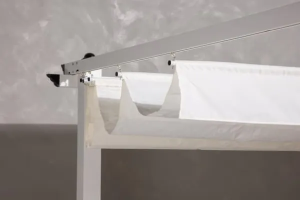 Clearance FURNLUX UDENDØRS PERGOLA LAZIO HVID 295CM Buer, Spalier, Lysthuse Uden Tag