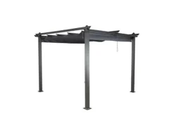 Online FURNLUX UDENDØRS PERGOLA LAZIO GRÅ & SORT 295 CM Buer, Spalier, Lysthuse Uden Tag
