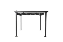 Online FURNLUX UDENDØRS PERGOLA LAZIO GRÅ & SORT 295 CM Buer, Spalier, Lysthuse Uden Tag