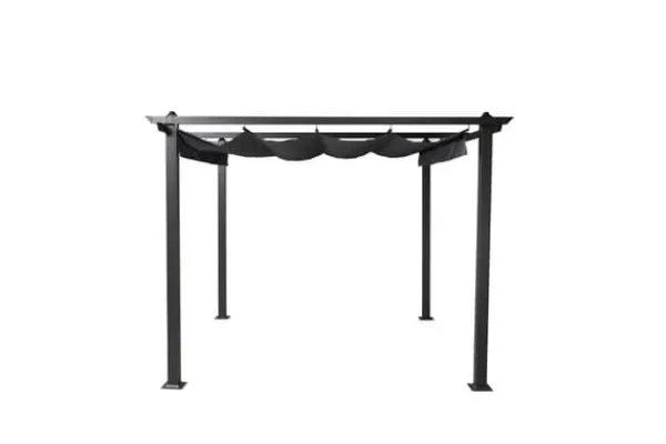 Online FURNLUX UDENDØRS PERGOLA LAZIO GRÅ & SORT 295 CM Buer, Spalier, Lysthuse Uden Tag