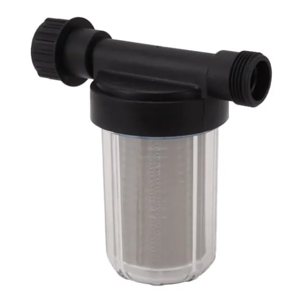 Online G3/4 Haveslangefilter Vandpumpe Si Filter Rustfrit stål Filterskærm Transparent design Haveslange Sedimentfilter Vanding