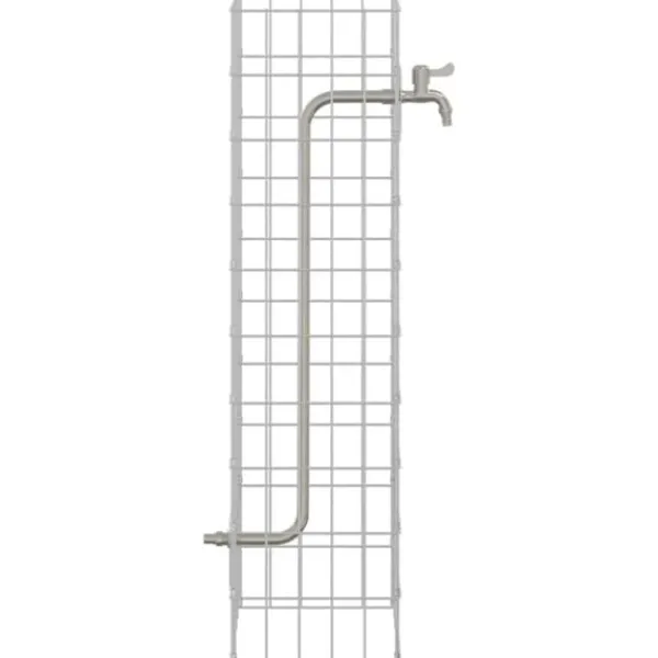 Springvand & Damme^Gabion søjle i rustfrit stål - Moderne udendørs dekoration | Størrelse: 25x25x100 cm