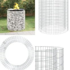 Pejse^Gabion-bålkurv Ø 100 cm galvaniseret jern - Gabion-bålkurv - Gabion-bålkurve - Home & Living