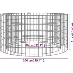 Clearance Gabion-bålkurv Ø 100 cm galvaniseret jern - Gabion-bålkurv - Gabion-bålkurve - Home & Living Pejse