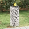 Pejse^Gabion-bålkurv Ø 50 cm i galvaniseret jern for grill og planter | Farve: Galvaniseret | Størrelse: Ø 50 cm