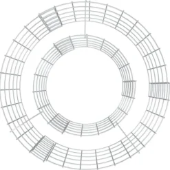 New Gabion-bålkurv i galvaniseret jern Ø 50 cm | Farve: Sølv | Størrelse: 50 cm Pejse