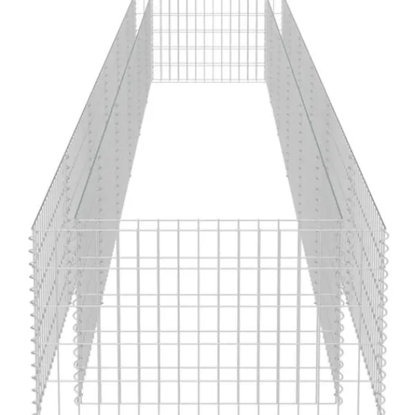 Plantningsbænke^Gabion-højbed i galvaniseret stål | Størrelse: 540x90x50 cm | Robust og holdbar haveindretning