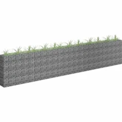 Plantningsbænke^Gabion-højbed i galvaniseret stål - Stabil plantekasse | Størrelse: 450x30x90 cm