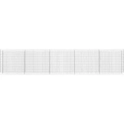 Plantningsbænke^Gabion-højbed i galvaniseret stål - Stabil plantekasse | Størrelse: 450x30x90 cm