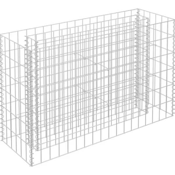Discount Gabion-højbed i galvaniseret stål - Plantekasse | Størrelse: 90x30x60 cm Plantningsbænke