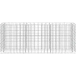 Plantningsbænke^Gabion-højbed i galvaniseret stål - Robuste plantekasser | Størrelse: 270x50x100 cm
