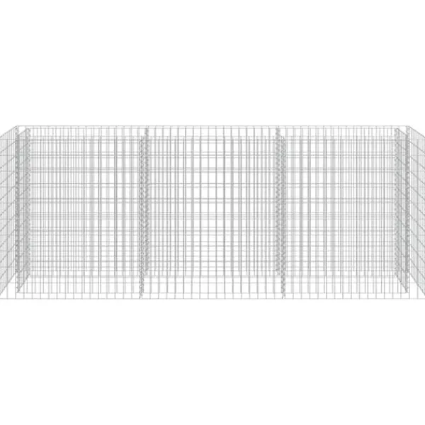 Plantningsbænke^Gabion-højbed i galvaniseret stål - Robuste plantekasser | Størrelse: 270x50x100 cm