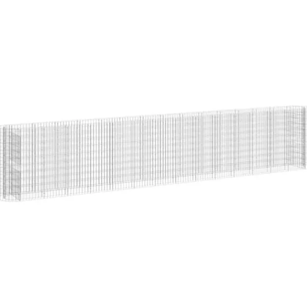 Plantningsbænke^Gabion-højbed i galvaniseret jern - Stabil plantekurv | Størrelse: 540x50x100 cm
