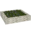 Krukker & Plantebeholdere^Gabion-højbed i galvaniseret stål - Stabil plantekasse | Størrelse: 100x100x20 cm