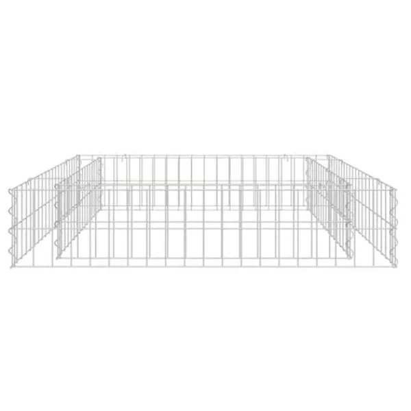 Krukker & Plantebeholdere^Gabion-højbed i galvaniseret stål - Stabil plantekasse | Størrelse: 100x100x20 cm