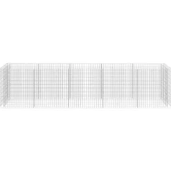 Hot Gabion-højbed i galvaniseret stål - Stabilt og holdbart | Størrelse: 450x90x100 cm Plantningsbænke