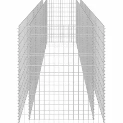 Hot Gabion-højbed i galvaniseret stål - Stabilt og holdbart | Størrelse: 450x90x100 cm Plantningsbænke