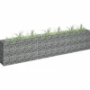 Gabion-højbed i galvaniseret stål - Stabil plantekasse | Størrelse: 270x30x60 cm Plantningsbænke