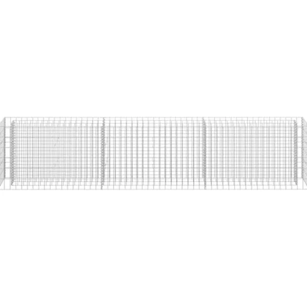 Gabion-højbed i galvaniseret stål - Stabil plantekasse | Størrelse: 270x30x60 cm Plantningsbænke