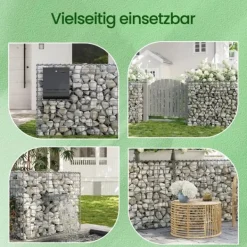 Discount Gabionkurv, metalstenkurv med 5 x 10 cm maskestørrelse til mursten, galvaniseret Springvand & Damme