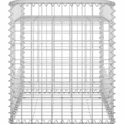 Havedekorationer^Gabionkurv 50x50x60 cm - Stabil jerngabion til haveprojekter | Farve: Sølvgrå | Størrelse: 50x50x60 cm