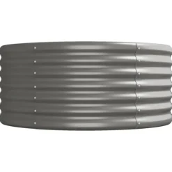 Sale Galvaniseret plantekasse i stål - Holdbar højbed | Størrelse: 368x80x36 cm | Farve: Grå Plantningsbænke