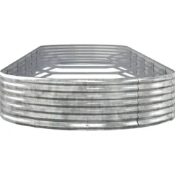 Galvaniseret plantekasse 523x140x36 cm - Højbed i sølvfarvet stål | Størrelse: 523x140x36 cm Plantningsbænke