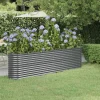 Discount Galvaniseret plantekasse 260x40x68 cm - Højbed til have og terrasse | Farve: Antracitgrå Plantningsbænke