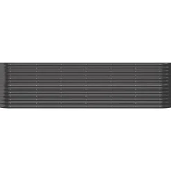Discount Galvaniseret plantekasse 260x40x68 cm - Højbed til have og terrasse | Farve: Antracitgrå Plantningsbænke