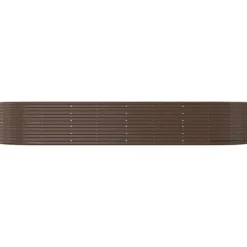 Plantningsbænke^Galvaniseret plantekasse i stål - Højbed til have og balkon | Størrelse: 367x140x68 cm | Farve: Brun