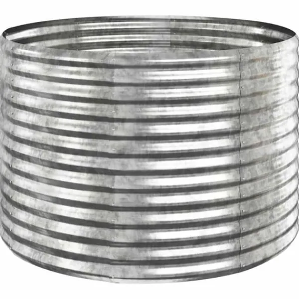 Best Galvaniseret plantekasse i stål - Højbed til have | Størrelse: 100x100x68 cm | Farve: Sølv Plantningsbænke