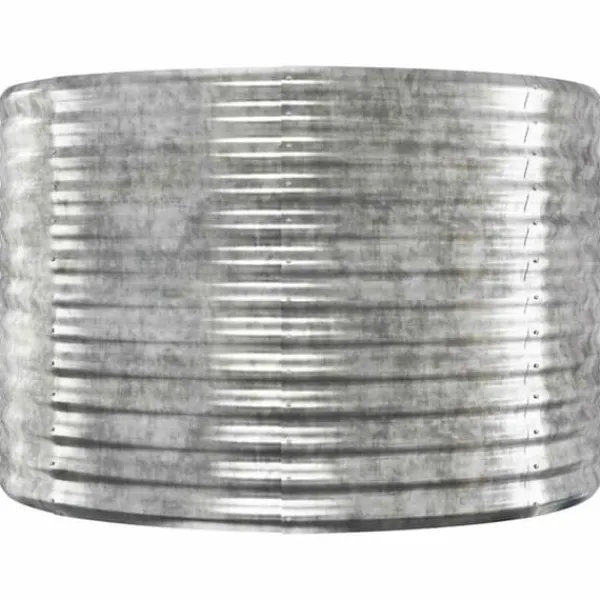 Best Galvaniseret plantekasse i stål - Højbed til have | Størrelse: 100x100x68 cm | Farve: Sølv Plantningsbænke