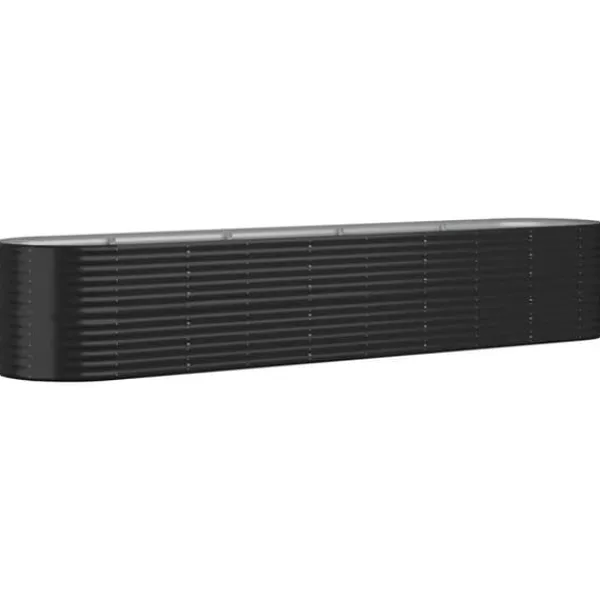 Best Galvaniseret plantekasse 368x80x68 cm | Farve: Antracitgrå Plantningsbænke