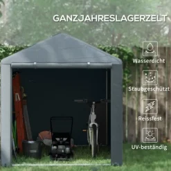 Skure, Garager & Carports^Garage telt, 160x218x172 cm, mørkegrå
