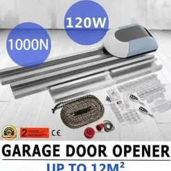 New Garageportåbner, 120W motorkraft, 12m² dækning,1000N Skure, Garager & Carports