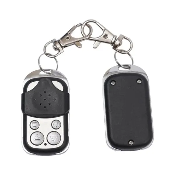Hot Garageport/indkørselsport fjernbetjening - Håndholdt sender - 2-pak - 433 MHz - EV-1527 fast kode - ABS + aluminium - Sort Skure, Garager & Carports