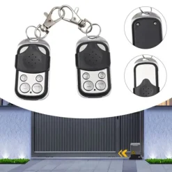 Hot Garageport/indkørselsport fjernbetjening - Håndholdt sender - 2-pak - 433 MHz - EV-1527 fast kode - ABS + aluminium - Sort Skure, Garager & Carports