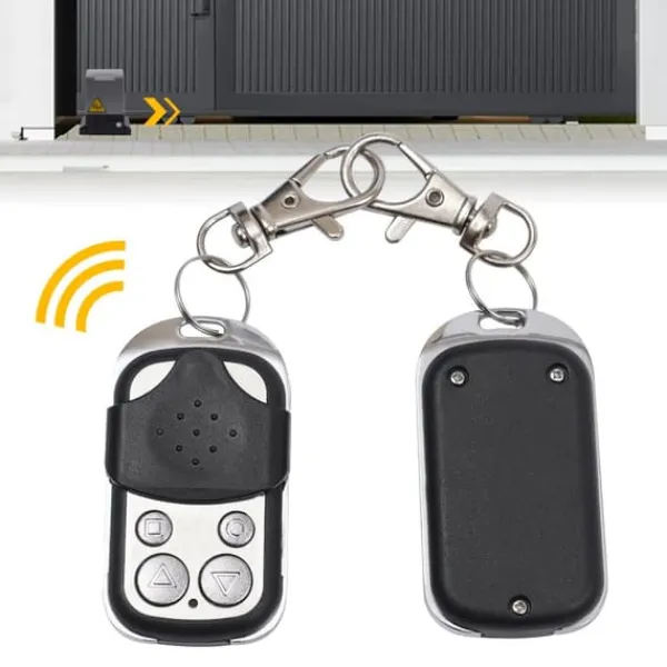 Hot Garageport/indkørselsport fjernbetjening - Håndholdt sender - 2-pak - 433 MHz - EV-1527 fast kode - ABS + aluminium - Sort Skure, Garager & Carports