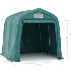 Garagetelt til opbevaring - PVC 100% | Størrelse: 1,6x2,4 m | Farve: Grøn Skure, Garager & Carports