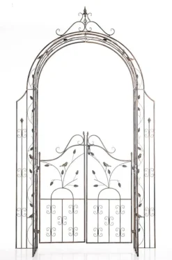 Buer, Spalier, Lysthuse Uden Tag^Garden Arch med Gate - Rose Arch - Iron Construction, Langs varig robust