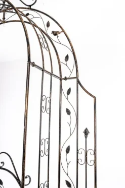 Buer, Spalier, Lysthuse Uden Tag^Garden Arch med Gate - Rose Arch - Iron Construction, Langs varig robust